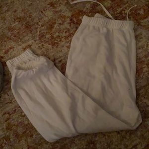 white sweatpants